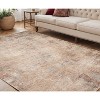 Beige And Brown Abstract Area Rug With Fringe - 2 of 4