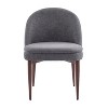 Christopher Knight Home Carew Modern Chenille Upholstered Iron Dining Chairs (Set of 2) - 4 of 4