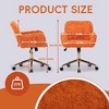 QingMoon Faux Fur Office Chair, Adjustable Desk Chair, Swivel Computer Chair, Modern Makeup Chair with Tilt Backrest for Vanity Room, Home Office - 4 of 4
