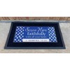 Dicksons DMI-2131 Serve Him Faithfully Bright Blue and White 22 x 10 Inch Rubber Outdoor Doormat Insert - 2 of 2