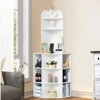 VEVOR 64" Tall Corner Storage Cabinet, 6 Tiers Wooden Storage Cabinet with USB Ports and Outlets & Adjustable Shelves, Freestanding Corner Cabinet - 2 of 4