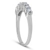 Pompeii3 1/2ct 7-Stone Diamond Wedding Ring 14K White Gold Womens Anniversary Band - 2 of 4