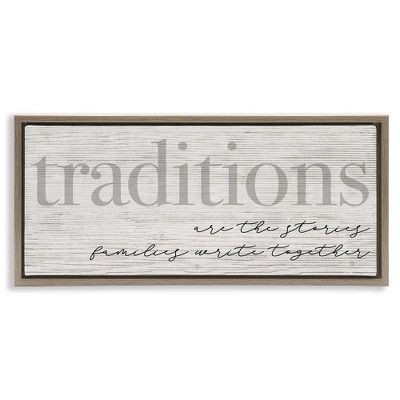Stupell Industries Family Traditions Heartfelt Phrase, 25" x 11"