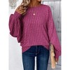 Womens Batwing Long Sleeve Shirts Fall Fashion Crewneck Tunic Tops Dressy Casual Loose Fit Lightweight Sweaters - 3 of 4