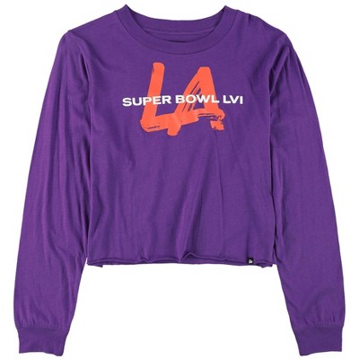G-III Sports Womens Super Bowl LVI Crop Graphic T-Shirt
