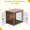 FDW Wooden Dog Crate Furniture 27/38 Inch Heavy Duty Dog Crate for Small and Medium Dogs Dog Kennel with Cushion Double Doors Indoor Side End Table - 2 of 4