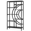 Resenkos Bookshelf, Bookcase Standing Shelf Unts,8-Tier Bookshelf, 71" Geometric Bookcase, Industrial Etagere Shelving Unit,Brown & - 3 of 4