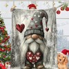 Lomsoe Christmas Blanket - Soft Flannel All-Season Throw with Heart & Snowflake Patterns, Grey Christmas Blanket Gift. - 2 of 4