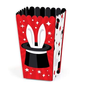 Big Dot of Happiness Ta-Da, Magic Show - Magical Birthday Party Favor Popcorn Treat Boxes - Set of 12