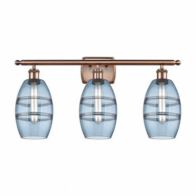 Vaz - 3 Light Bath Vanity In Industrial Style-9.13 Inches Tall and 25.88 Inches Wide