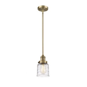 Bell - 1 Light Stem Hung Mini Pendant In Industrial Style-10 Inches Tall and 5 Inches Wide - 1 of 1