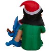 Gemmy Christmas Inflatable Lilo and Stitch in Santa Hats, 4 ft Tall, Multi - 3 of 3