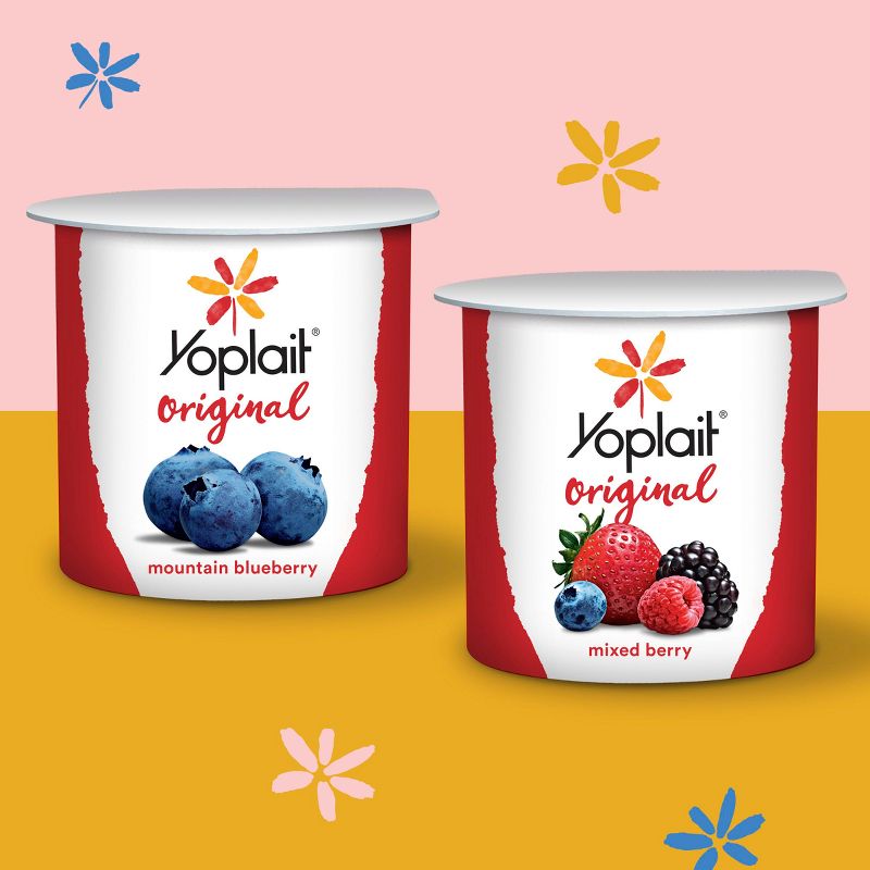 Yoplait Original Mountain Blueberry &#38; Mixed Berry Yogurt - 8ct/6oz Cups, 4 of 10