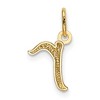 Black Bow Jewelry 14k Yellow Gold, Claire Collection Mini Lower Case Initial R Charm - 3 of 4
