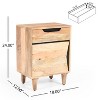 Gulches Nightstand - Natural Wood with Minimalist Design - 4 of 4