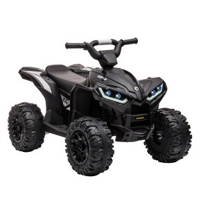 12V Ride On Toy ATV, Battery Powered 4 Wheeler Quad Car, Electric ATV with Remote Control, Music, Horn, Monitor Display, LED Lights for Toddlers 3-10 - 1 of 4