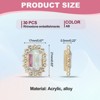 Unique Bargains Button Charms Jewelry Making Craft Acrylic Rhinestones 30 Pcs - 2 of 4