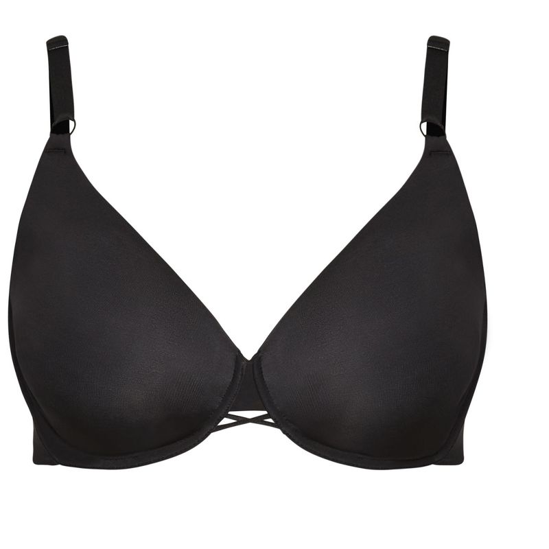 Women's Plus Size Back Smoother Bra - black | AVENUE, 3 of 3