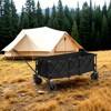 FURNIinspire Wheelbarrows And Lawn Carts Garden Cart Foldable Extended Wagon, Folding Utility Garden Cart, Yard Cart, Black, 53.54"*21.26"*23.62" - 2 of 4
