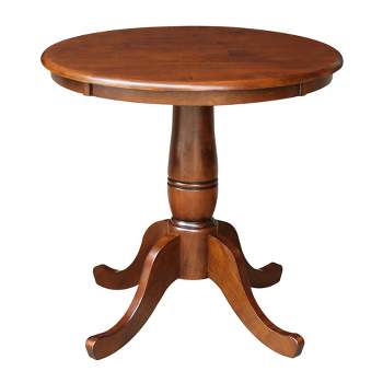 30" Round Top Pedestal Dining Table – International Concepts