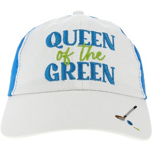 Pavilion Gift Company - Queen of the Green - Dark Teal with White Adjustable Hat - Hats - 1 of 4