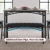 Dining Table Set for 4, Kitchen Table with Upholstered Chairs and Bench, Wood Rectangular Dining Table and Chairs Set for Small Space - 3 of 4
