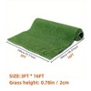 NAYSAYE 3' x 16' Artificial Turf Mat for Dogs with Drainage Holes Large Outdoor Pet Lawn Carpet Terrace Garden, Green - 3 of 4