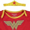 DC Comics Justice League Wonder Woman Baby Girls Cosplay Costume Bodysuit Cape and Headband 3 Piece Set Newborn to Infant  - 4 of 4