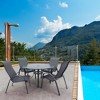 Courtyard Casual Santa Fe 5 pc Sling 48" Round Dining Set with Sling Chairs  Includes one Round table and 4 Sling Chairs - 2 of 4