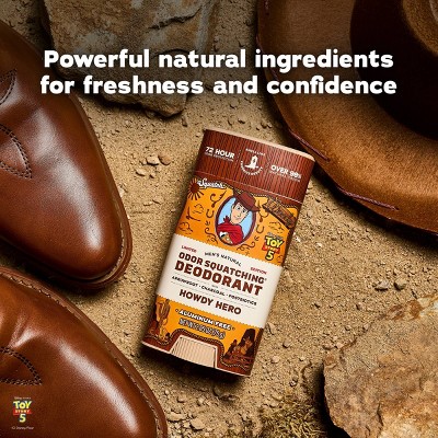 DR. SQUATCH Men's Natural Deodorant - Howdy Hero - 2.65oz
