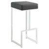 Modern Chrome Bar Stool with Upholstered Seat, Sleek Contemporary Design, Plush Comfort, Perfect for Kitchen Island or Home Bar - 2 of 4