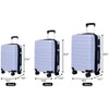 Gulches
 luggage sets 3 piece,carry-on luggage with wheels,check in luggage,28/24/20 inch luggage,tsa approved lock,hardshell suitcase,Blue Purple - 4 of 4