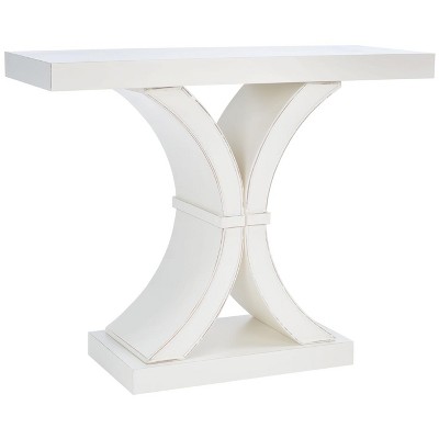 Dryden Cream Wood Console Table with Storage - 40" W