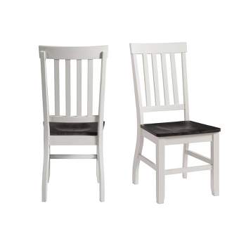 2pc Jamison Two-Tone Side Chair Set White - Picket House Furnishings