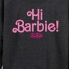 Women's - Barbie - Hi Barbie Lightweight French Terry Wide Neck Long Sleeve Shirt - 2 of 4