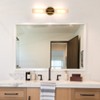 Claxy Modern Gold Wall Sconce with Frosted Glass Tube Bathroom Vanity Light Fixtures - 2 of 4