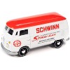 1965 Volkswagen Type 2  Van White w/ Red Top & 1976 Ford Econoline White w/Graphics 1/64 Diecast Model Cars by Johnny Lightning - 3 of 3