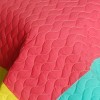 Slickblue Full/Queen, Handmade Patch Design Quilt Set with Shams, 100% TC Fabric, Vermicelli Quilted, 3 Piece - 3 of 4