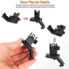 iMountek"45° Offset Flip-Up Fiber Optic Tactical Sights with Red/Green Dots for Picatinny/Weaver Rails"Black - 2 of 4