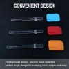 Unique Bargains Flexible Heat Resistant Non-scratch Non Stick Spatula Set 7.3" x 1.7"/Red, Orange, Green, Blue, Yellow 3 Pcs - 4 of 4