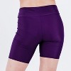Calypsa Women's Chlorine Resistant High Waisted Mid-Thigh Swim Shorts - 2 of 4