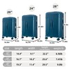 Gulches 3-Piece Luggage Set: 20"/24"/28" Dark Blue ABS Spinner Suitcases with TSA Lock - 2 of 4