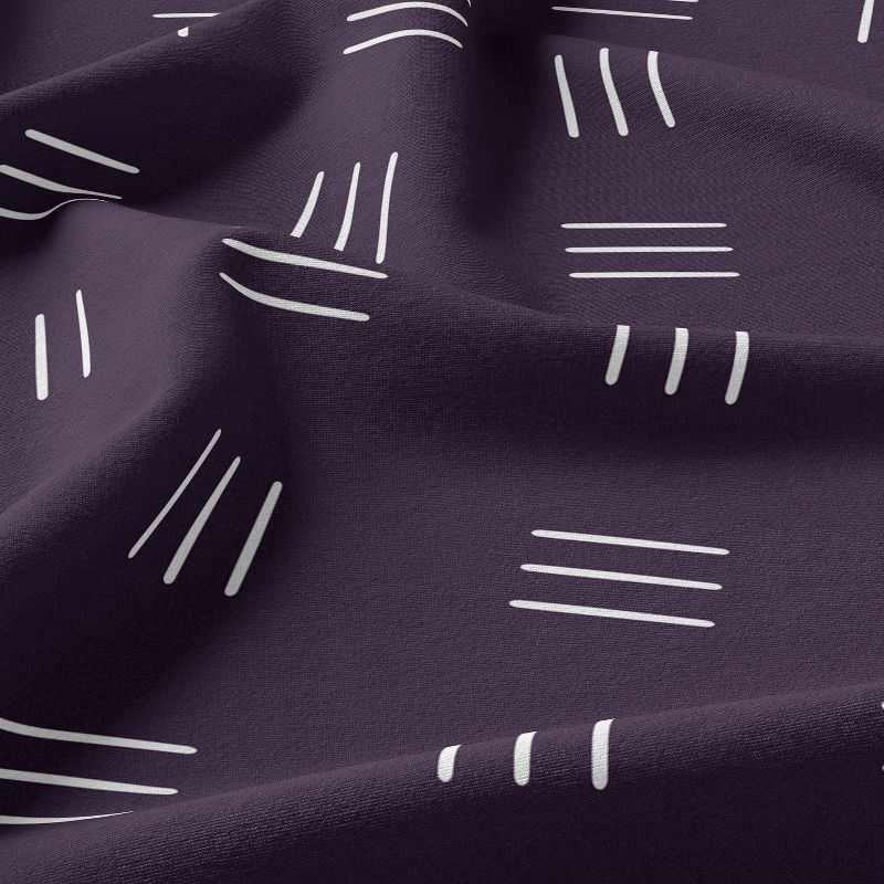 Sweet Jojo Designs Gender Neutral Unisex Kids Twin Sheet Set Boho Hatch Purple and White 3pc, 5 of 7