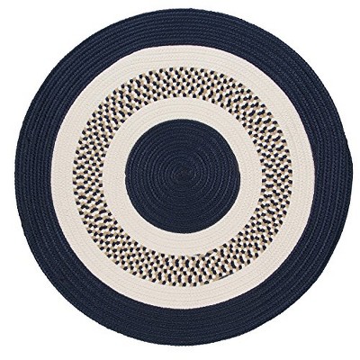 Colonial Mills Flowers Bay - Navy 6 Ft round Round Rug Indoor/Outdoor 100% Polypropylene