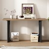 Fraxinus Mandschuric Console with Round Hollow Legs for Entryways - 2 of 4
