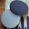 Covers&All Round Pillow Cover, Weather & UV Resistant, with Zippers, Round 36 in Diameter x 5 in H, Navy Blue - 4 of 4