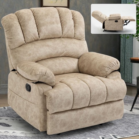 Upholstered Manual Recliner Sofa Chair,Extra Wide Recliner,Recliner Chairfor Living Room,Bedroom,Lounge,Apartment-Cuddlewood - image 1 of 4