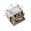 NicBex Floating Bathroom Vanity with Sink,Bathroom Sink Vanity with 2 Drawers,Bathroom Sink Cabinet without Drain and Faucet,Pre-assemble - 3 of 4