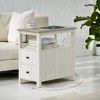 End Table with Drawers for Living Room Living Room Side Table with Drawers Narrow Coffee Table with Charging Station - 3 of 4