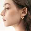 6 Pairs 14K Gold Plated Hoop Earrings Set - Mixed Chunky & Twisted Huggie Hoops, Hypoallergenic - 2 of 4